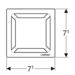 Rejilla de diseño Geberit Squares 8 x 8 cm